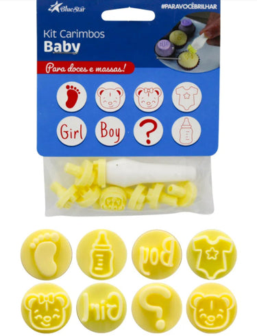 Carimbos - Kit Carimbos Baby (9pcs) - Amarelo